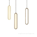Modern Minimalist Living Room Lights: Linear LED Pendant Lamps